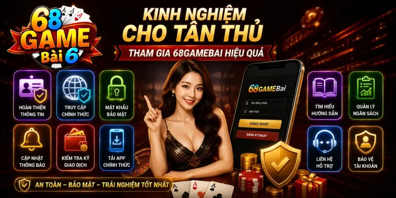 Kinh nghiệm giúp tân thủ tham gia 68GameBai hiệu quả